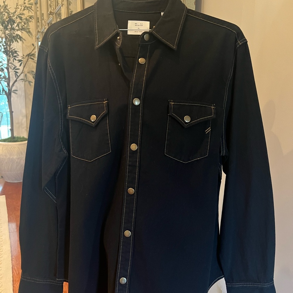 Billy Reid Black Button-Up Shirt